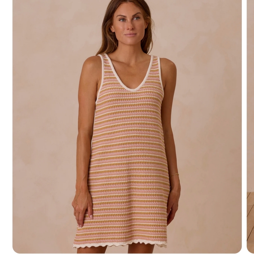 NWT rylee + Cru Crochet Tank Dress - Picture 2 of 5